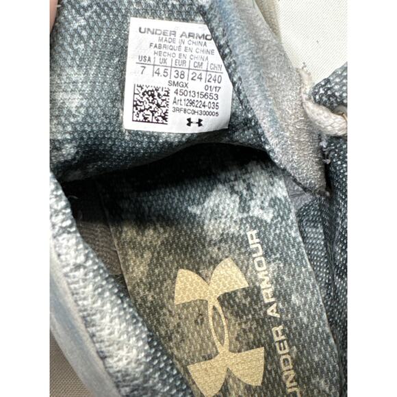 Under Armour Gray Leather Suede Charged Pivot Mid Sneaker women sz 7 - Picture 6 of 6